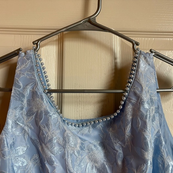 ADRIANNA PAPELL Pearl Trimmed Jacquard Dress - Picture 9 of 16